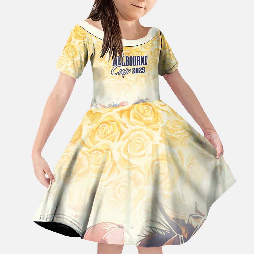 Melbourne Horse Racing Family Matching Tank Maxi Dress and Hawaiian Shirt Yellow Rose Champion - Wonder Print Shop