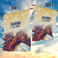 Melbourne Horse Racing Garden Flag Yellow Rose Champion - Wonder Print Shop
