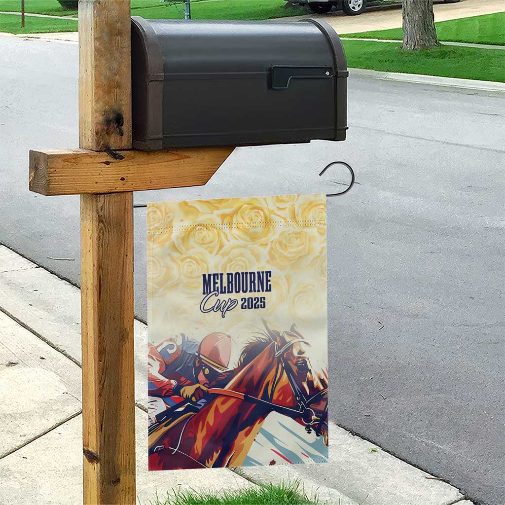 Melbourne Horse Racing Garden Flag Yellow Rose Champion - Wonder Print Shop