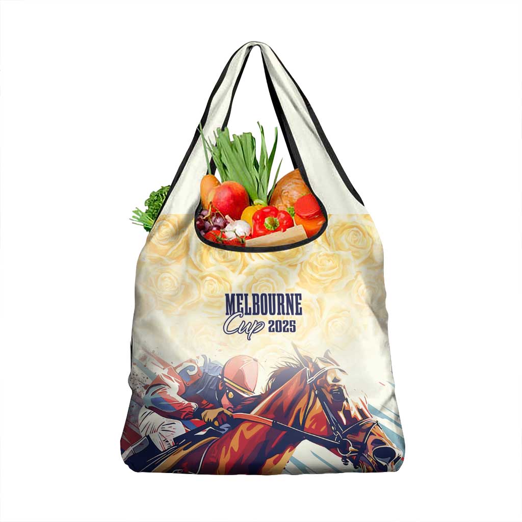 Melbourne Horse Racing Grocery Bag Yellow Rose Champion - Wonder Print Shop