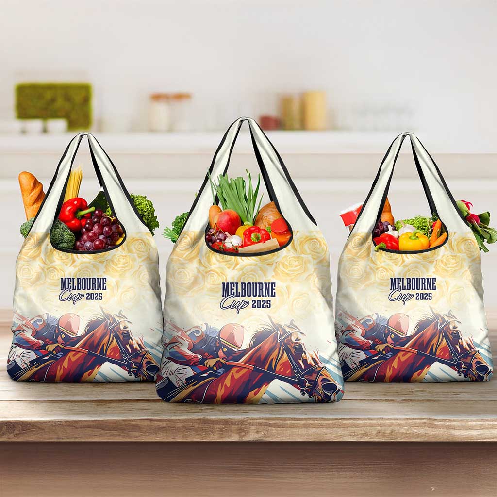Melbourne Horse Racing Grocery Bag Yellow Rose Champion - Wonder Print Shop