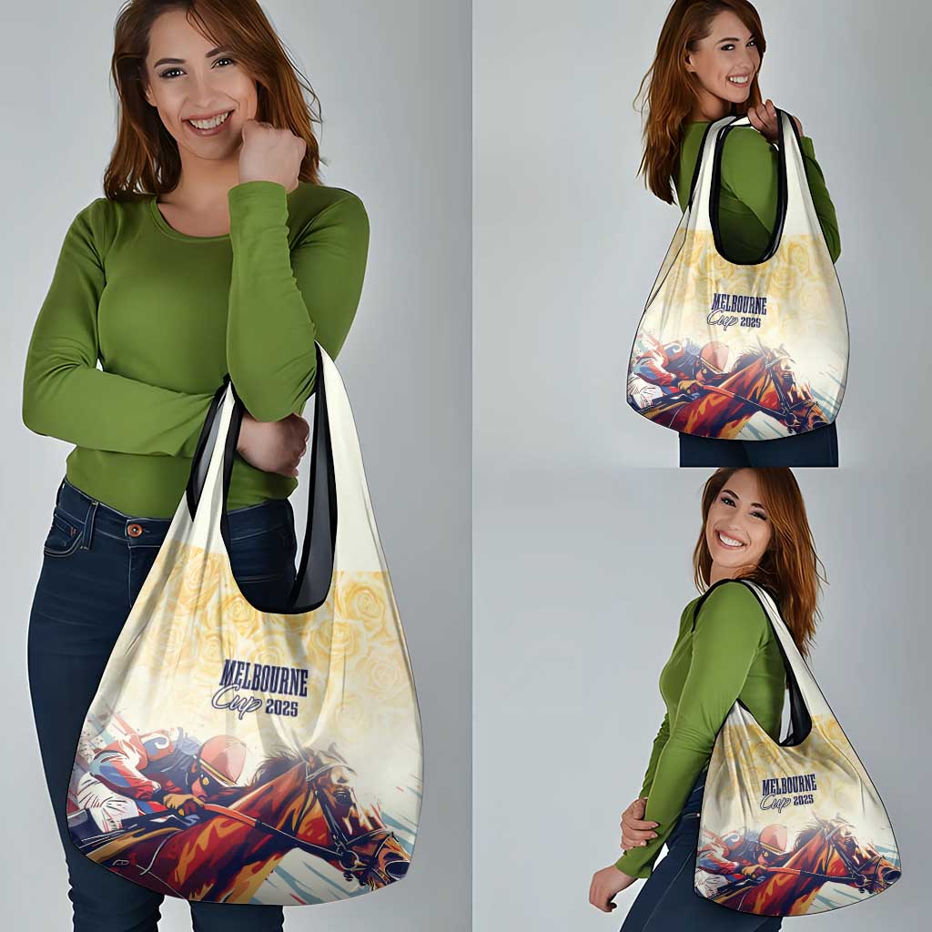 Melbourne Horse Racing Grocery Bag Yellow Rose Champion - Wonder Print Shop