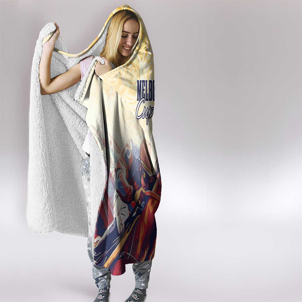 Melbourne Horse Racing Hooded Blanket Yellow Rose Champion - Wonder Print Shop