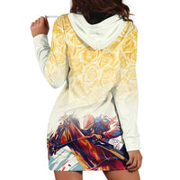 Melbourne Horse Racing Hoodie Dress Yellow Rose Champion - Wonder Print Shop