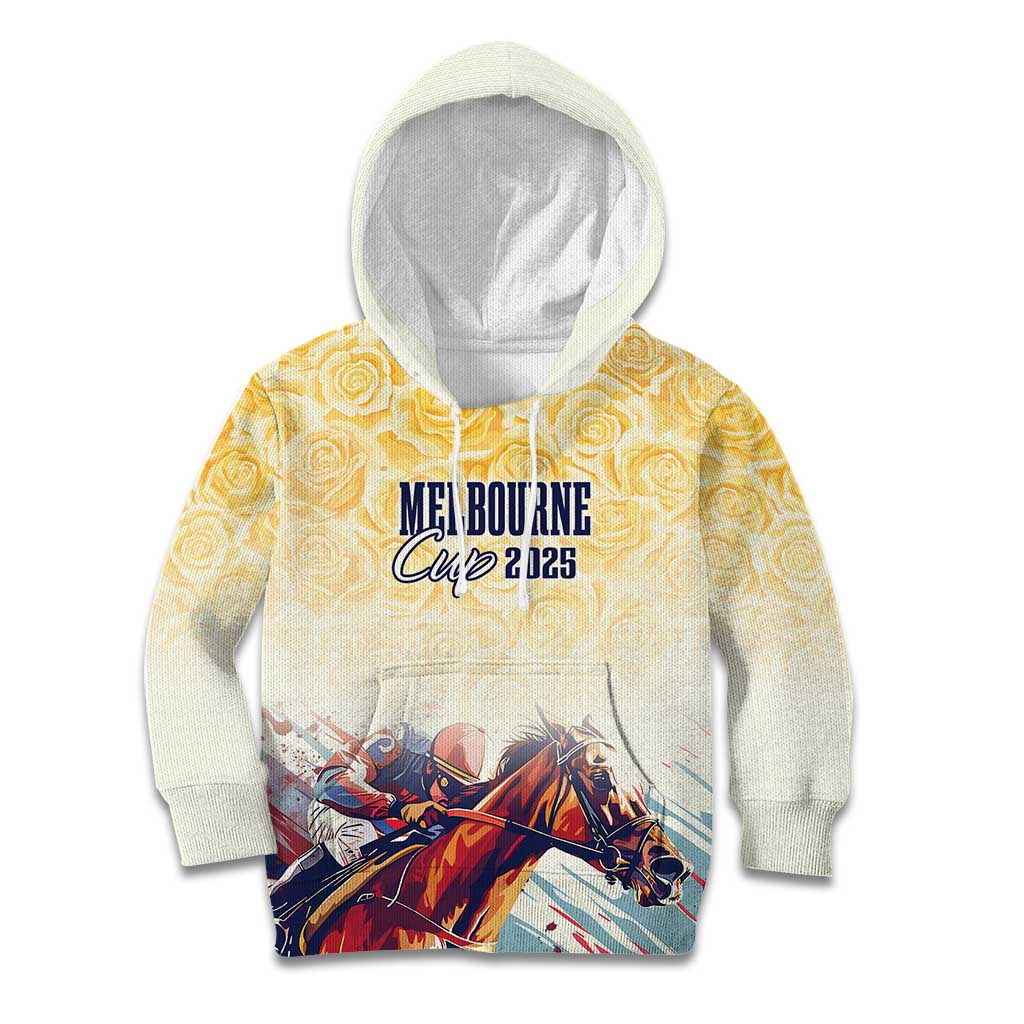 Melbourne Horse Racing Kid Hoodie Yellow Rose Champion - Wonder Print Shop