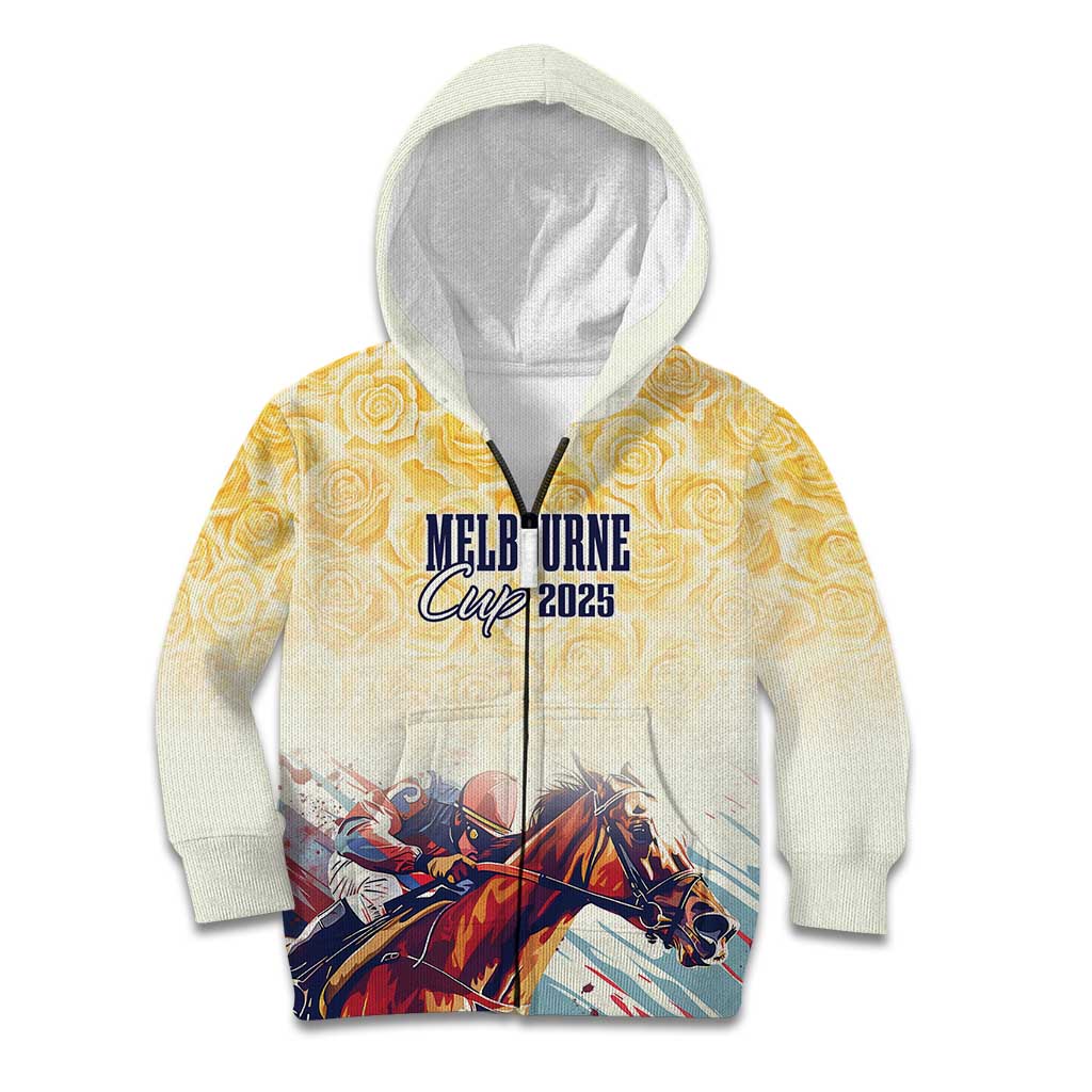 Melbourne Horse Racing Kid Hoodie Yellow Rose Champion - Wonder Print Shop