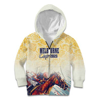 Melbourne Horse Racing Kid Hoodie Yellow Rose Champion - Wonder Print Shop