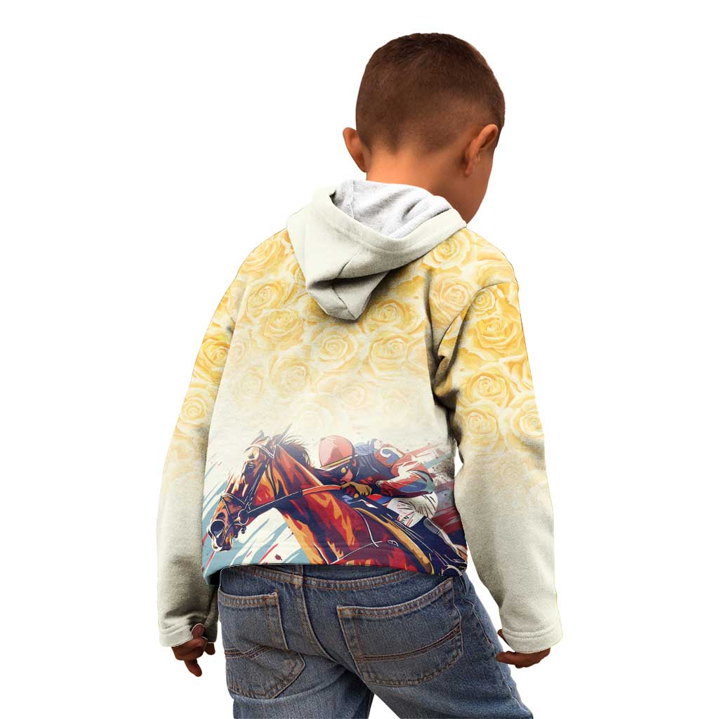 Melbourne Horse Racing Kid Hoodie Yellow Rose Champion - Wonder Print Shop