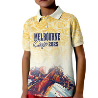 Melbourne Horse Racing Kid Polo Shirt Yellow Rose Champion - Wonder Print Shop