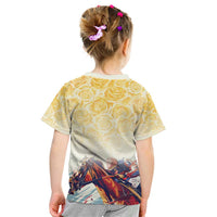 Melbourne Horse Racing Kid T Shirt Yellow Rose Champion - Wonder Print Shop