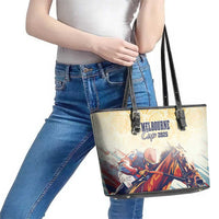 Melbourne Horse Racing Leather Tote Bag Yellow Rose Champion - Wonder Print Shop