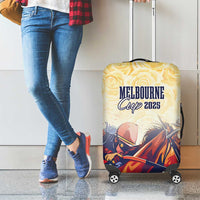 Melbourne Horse Racing Luggage Cover Yellow Rose Champion - Wonder Print Shop