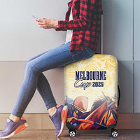 Melbourne Horse Racing Luggage Cover Yellow Rose Champion - Wonder Print Shop