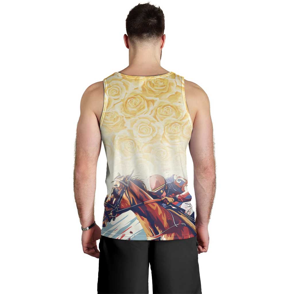 Melbourne Horse Racing Men Tank Top Yellow Rose Champion - Wonder Print Shop
