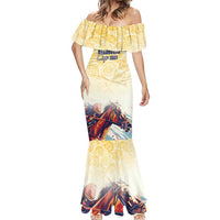 Melbourne Horse Racing Mermaid Dress Yellow Rose Champion - Wonder Print Shop