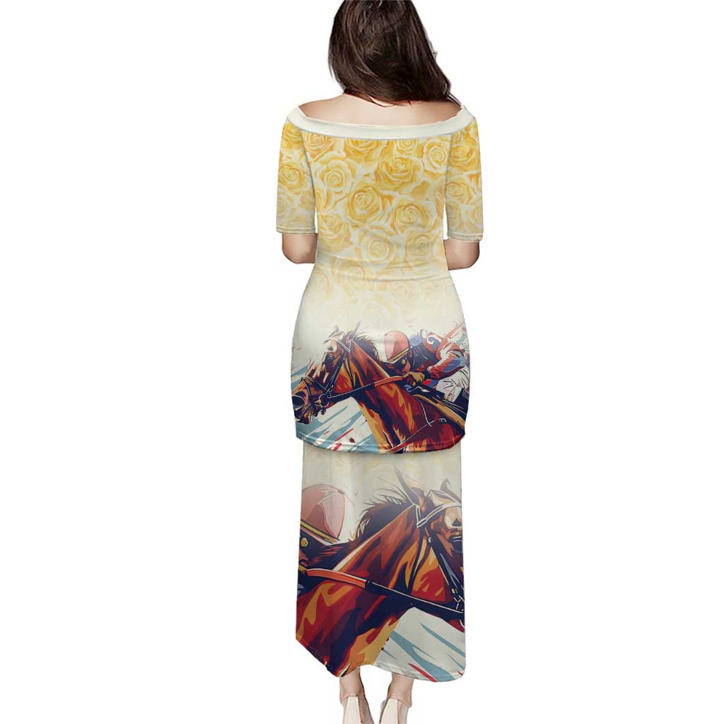 Melbourne Horse Racing Puletasi Yellow Rose Champion - Wonder Print Shop