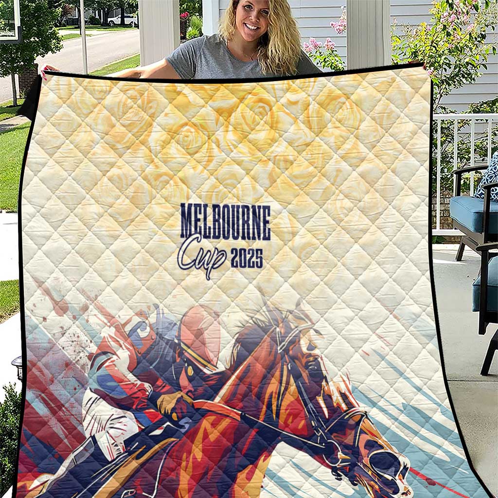 Melbourne Horse Racing Quilt Yellow Rose Champion - Wonder Print Shop