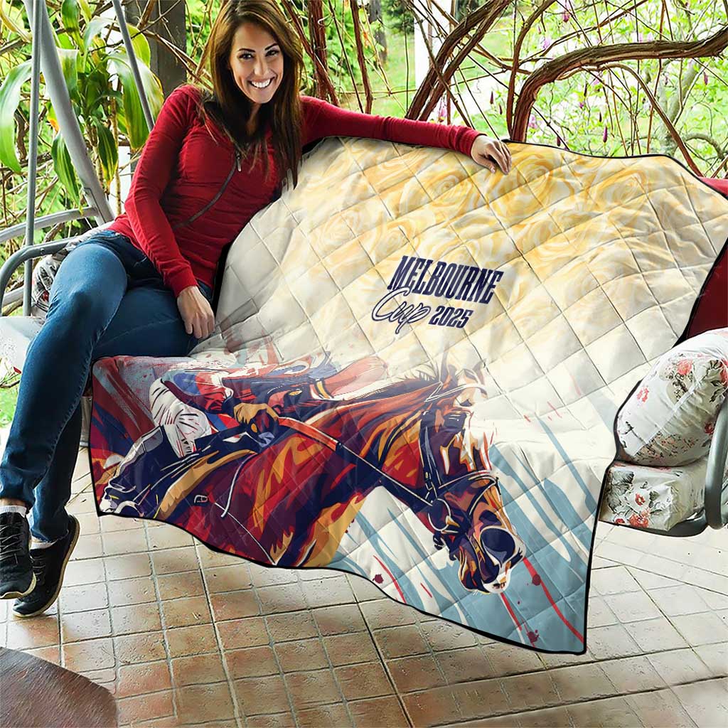 Melbourne Horse Racing Quilt Yellow Rose Champion - Wonder Print Shop