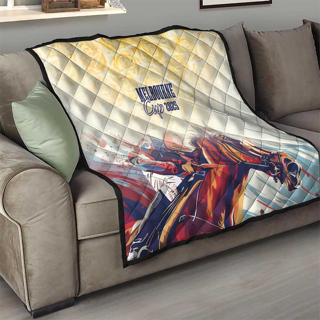 Melbourne Horse Racing Quilt Yellow Rose Champion - Wonder Print Shop