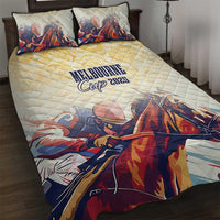Melbourne Horse Racing Quilt Bed Set Yellow Rose Champion - Wonder Print Shop