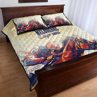 Melbourne Horse Racing Quilt Bed Set Yellow Rose Champion - Wonder Print Shop