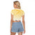 Melbourne Horse Racing Raglan Cropped T Shirt Yellow Rose Champion - Wonder Print Shop