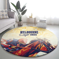 Melbourne Horse Racing Round Carpet Yellow Rose Champion - Wonder Print Shop