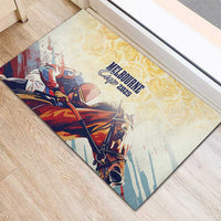 Melbourne Horse Racing Rubber Doormat Yellow Rose Champion - Wonder Print Shop