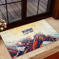 Melbourne Horse Racing Rubber Doormat Yellow Rose Champion - Wonder Print Shop