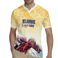 Melbourne Horse Racing Rugby Jersey Yellow Rose Champion - Wonder Print Shop