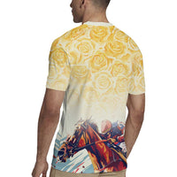 Melbourne Horse Racing Rugby Jersey Yellow Rose Champion - Wonder Print Shop