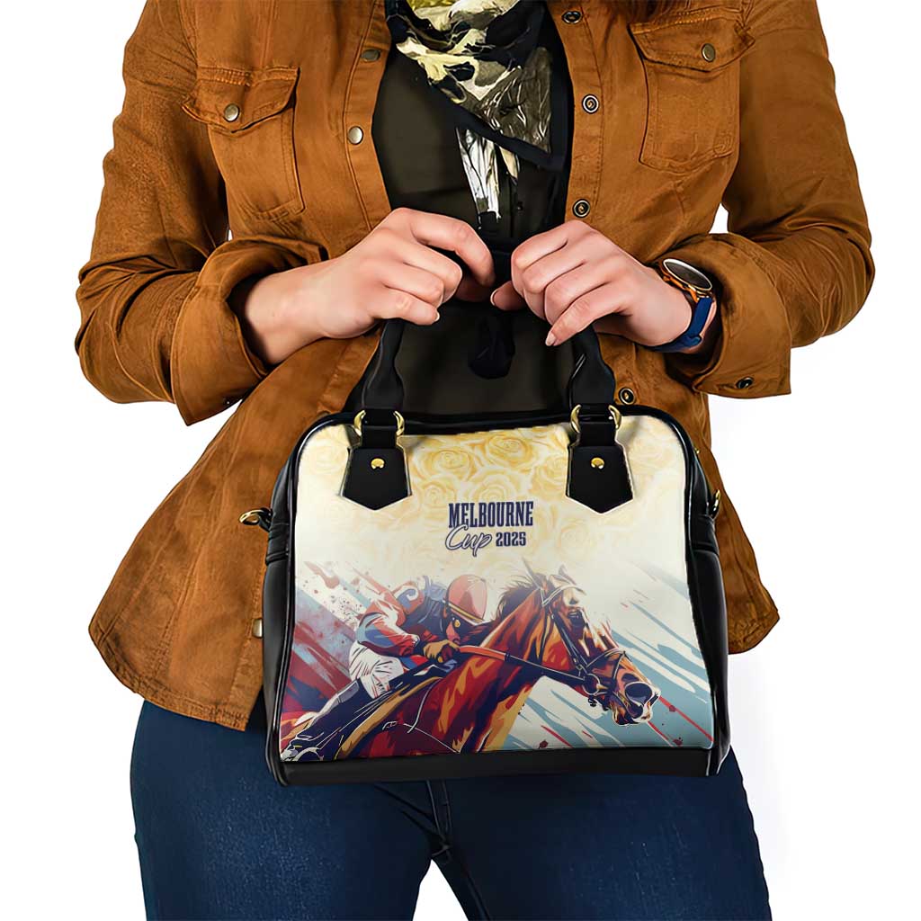 Melbourne Horse Racing Shoulder Handbag Yellow Rose Champion - Wonder Print Shop