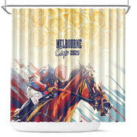 Melbourne Horse Racing Shower Curtain Yellow Rose Champion - Wonder Print Shop
