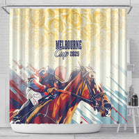 Melbourne Horse Racing Shower Curtain Yellow Rose Champion - Wonder Print Shop