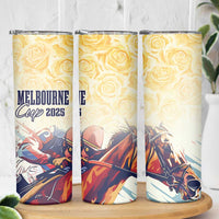 Melbourne Horse Racing Skinny Tumbler Yellow Rose Champion - Wonder Print Shop