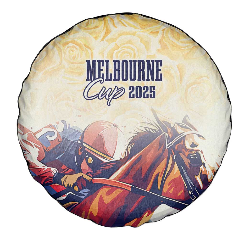 Melbourne Horse Racing Spare Tire Cover Yellow Rose Champion - Wonder Print Shop