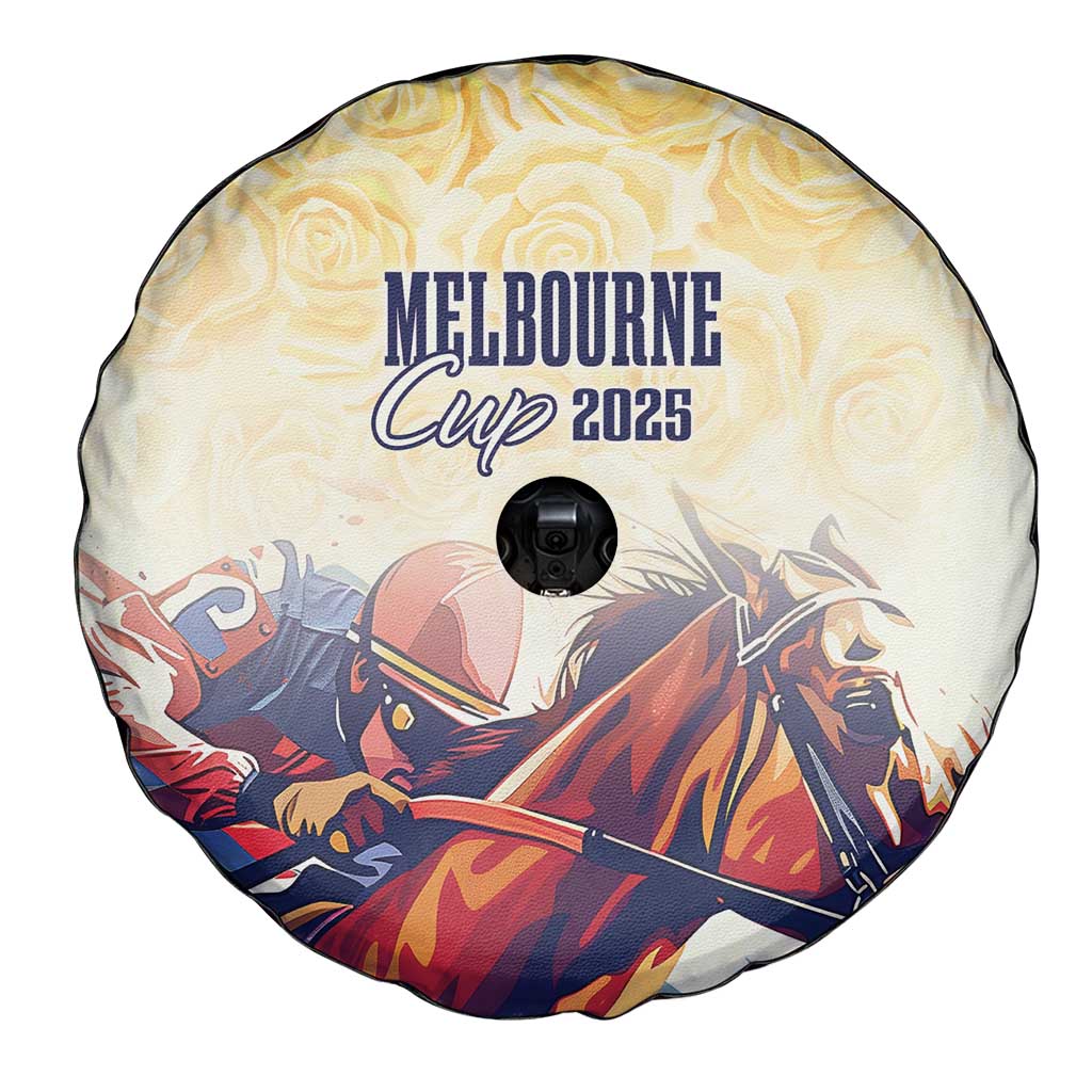 Melbourne Horse Racing Spare Tire Cover Yellow Rose Champion - Wonder Print Shop