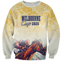 Melbourne Horse Racing Sweatshirt Yellow Rose Champion - Wonder Print Shop