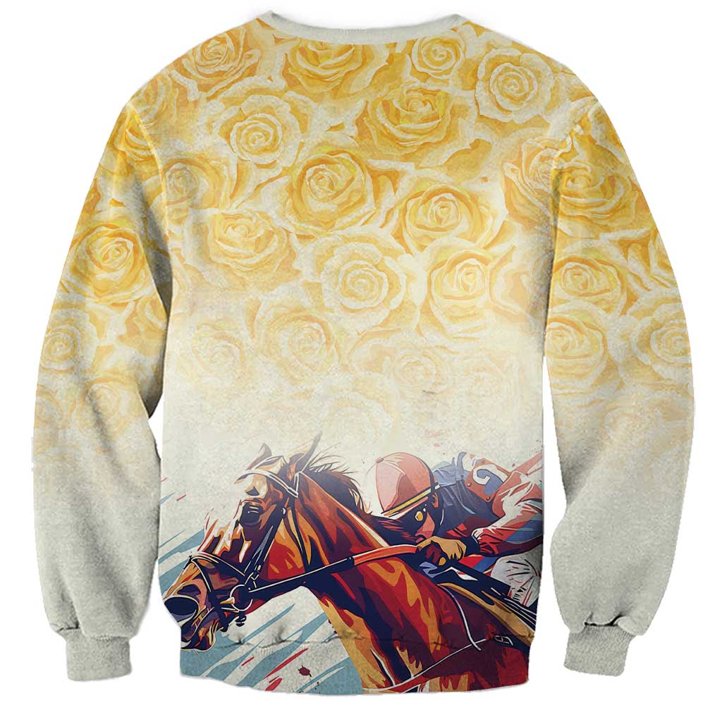 Melbourne Horse Racing Sweatshirt Yellow Rose Champion - Wonder Print Shop