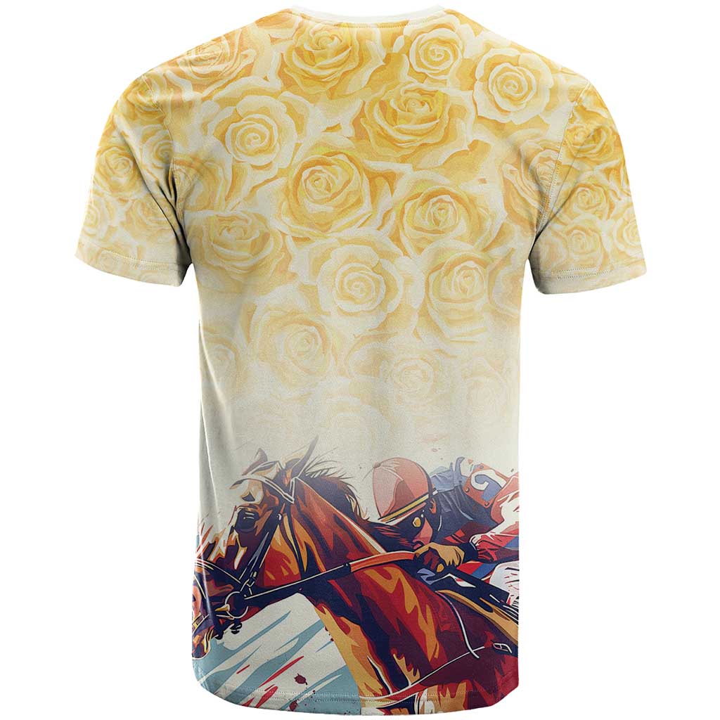 Melbourne Horse Racing T Shirt Yellow Rose Champion - Wonder Print Shop