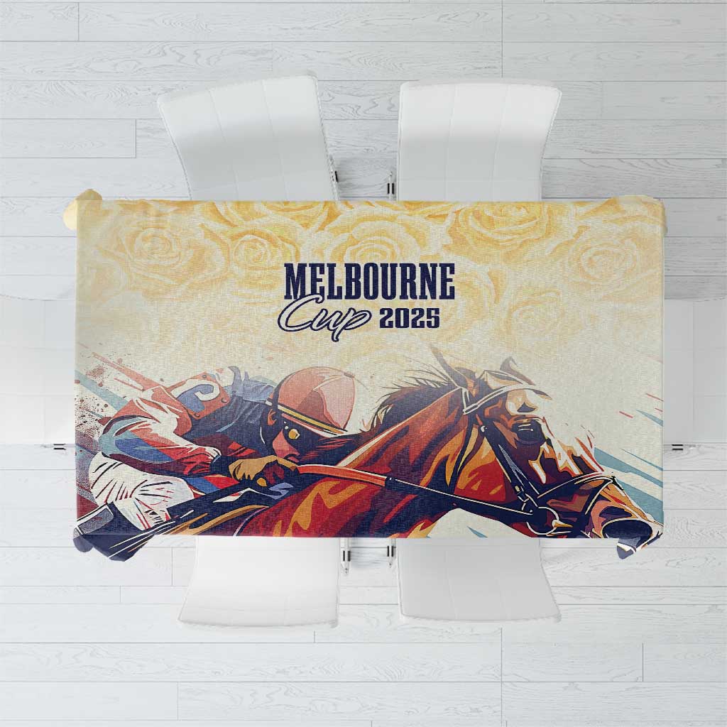 Melbourne Horse Racing Tablecloth Yellow Rose Champion - Wonder Print Shop