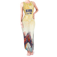 Melbourne Horse Racing Tank Maxi Dress Yellow Rose Champion - Wonder Print Shop