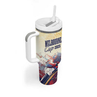 Melbourne Horse Racing Tumbler With Handle Yellow Rose Champion - Wonder Print Shop