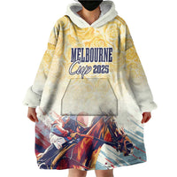 Melbourne Horse Racing Wearable Blanket Hoodie Yellow Rose Champion - Wonder Print Shop