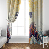 Melbourne Horse Racing Window Curtain Yellow Rose Champion - Wonder Print Shop