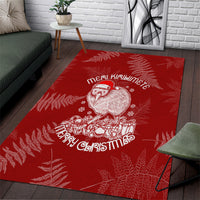 New Zealand Christmas Area Rug Silver Fern Mix Kiwi Bird Ver01 LT7 - Wonder Print Shop