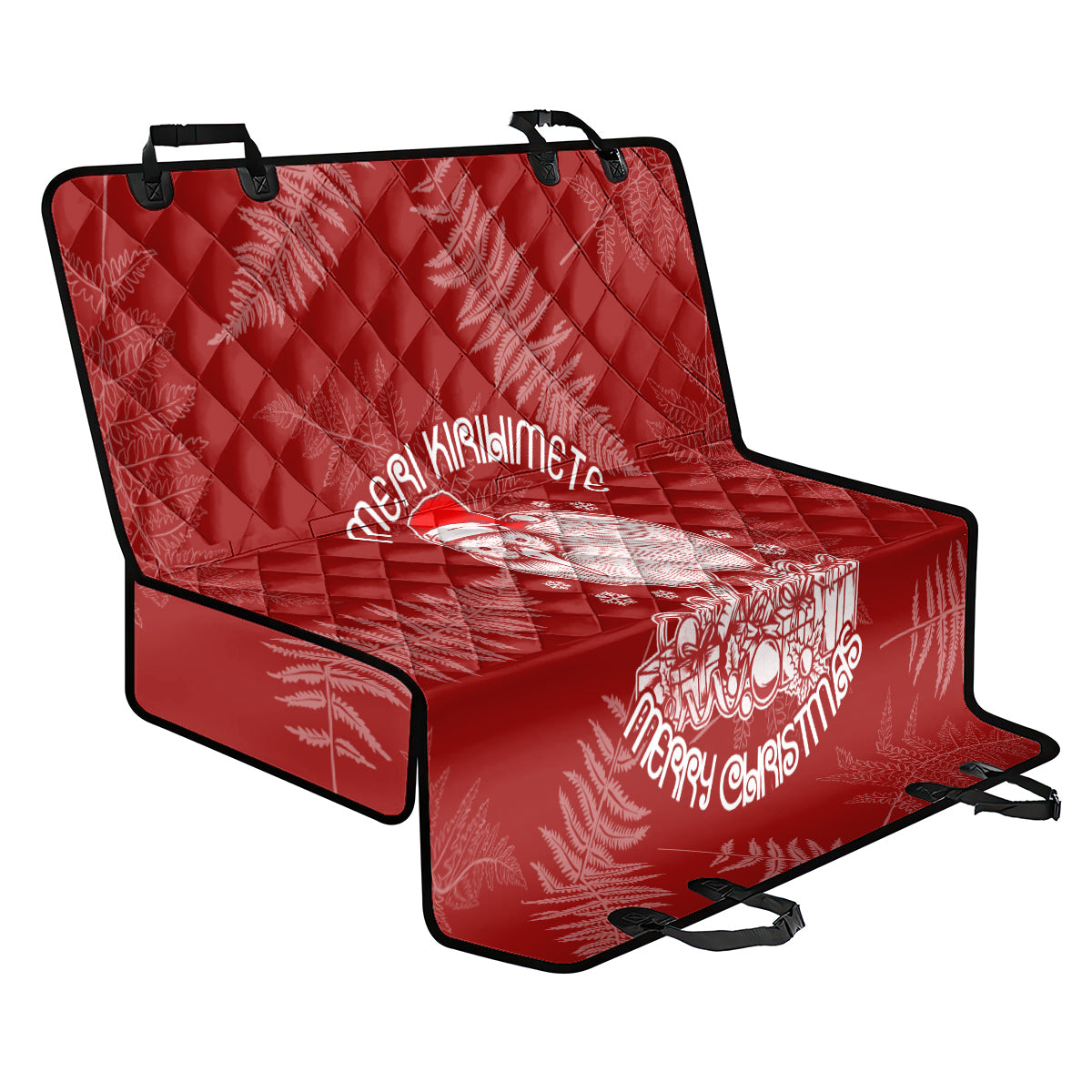 New Zealand Christmas Back Car Seat Cover Silver Fern Mix Kiwi Bird Ver01 LT7 - Wonder Print Shop