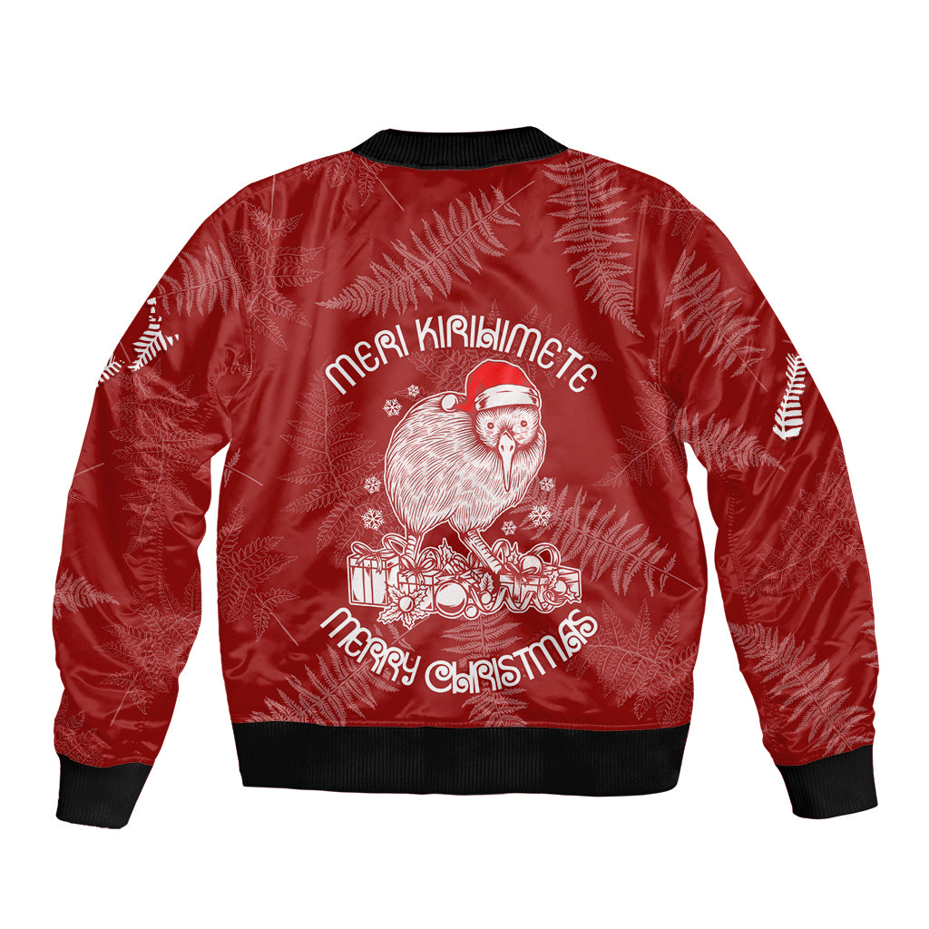 New Zealand Christmas Bomber Jacket Silver Fern Mix Kiwi Bird Ver01 LT7 - Wonder Print Shop