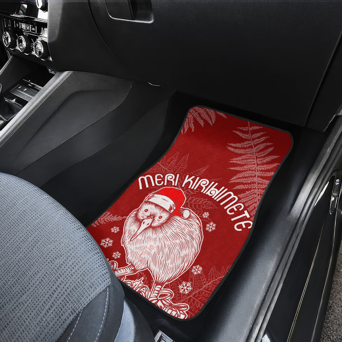 New Zealand Christmas Car Mats Silver Fern Mix Kiwi Bird Ver01 LT7 - Wonder Print Shop