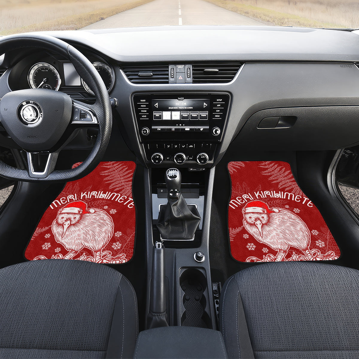 New Zealand Christmas Car Mats Silver Fern Mix Kiwi Bird Ver01 LT7 - Wonder Print Shop